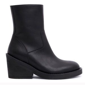 Ann Demeulemeester Leather Black Heeled Boots